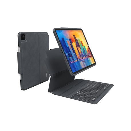ZAGG Pro Keys - Keyboard and folio case - backlit - Bluetooth - Nordic - black / grey keyboard, black / grey case - for Apple 11-inch iPad Pro (1st generation, 2nd generation, 3rd generation) - 0