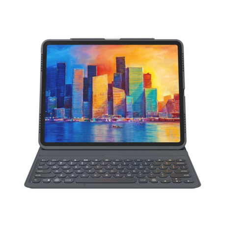 ZAGG Pro Keys - Keyboard and folio case - backlit - Bluetooth - Nordic - black / grey keyboard, black / grey case - for Apple 11-inch iPad Pro (1st generation, 2nd generation, 3rd generation) - 7