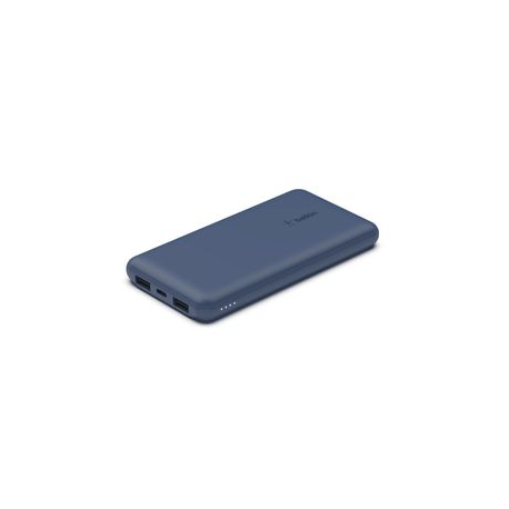 Belkin BOOST CHARGE - Power bank - 10000 mAh - 18 Watt - 3 output connectors (2 x USB, USB-C) - blue - 1