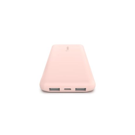 Belkin BOOST CHARGE - Power bank - 10000 mAh - 18 Watt - 3 output connectors (2 x USB, USB-C) - rose gold - 3