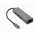 Cablexpert A-CMU3-LAN-01 - Hub - 3 x USB 3.1 Gen 1 + 1 x 10 / 100 / 1000 - desktop