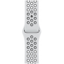 Apple Nike - Band for smart watch - 140-210 mm - black, pure platinum - for Watch (42 mm, 44 mm, 45 mm)