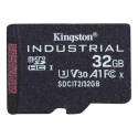 Kingston Industrial - Flash memory card (microSDHC to SD adapter included) - 32 GB - A1  /  Video Class V30  /  UHS-I U3  /  Class10 - microSDHC UHS-I