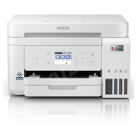 Epson L6276 - Multifunction printer - colour - ink-jet - refillable - A4 (210 x 297 mm) (original) - A4 / Legal (media) - up to 15.5 ppm (printing) - 250 sheets - USB, LAN, Wi-Fi - white - 1
