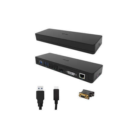 i-Tec - Docking station - USB-C  /  Thunderbolt 3 - DVI, HDMI - GigE - Europe - 0