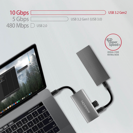 AXAGON HMC-4G2 SPEEDSTER 4 - Hub - 4 x USB 3.2 Gen 2 - desktop - 6