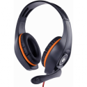 Gembird GHS-05-O - Headset - full size - wired - 3.5 mm jack - black-orange