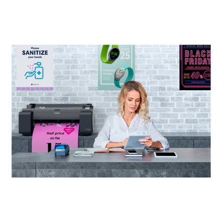 Canon imagePROGRAF GP-200 - 24" large-format printer - colour - ink-jet - Roll A1 (61.0 cm) - USB 2.0, Gigabit LAN, Wi-Fi(n), USB host - 17