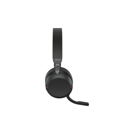 Jabra Evolve2 75 - Headset - on-ear - Bluetooth - wireless, wired - active noise cancelling - USB-C - noise isolating - black - Optimised for UC - 1