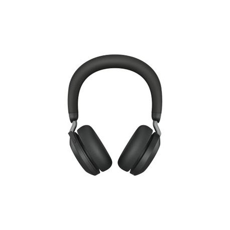 Jabra Evolve2 75 - Headset - on-ear - Bluetooth - wireless, wired - active noise cancelling - USB-C - noise isolating - black - Certified for Microsoft Teams - 0