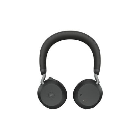 Jabra Evolve2 75 - Headset - on-ear - Bluetooth - wireless, wired - active noise cancelling - USB-C - noise isolating - black - Certified for Microsoft Teams - 3
