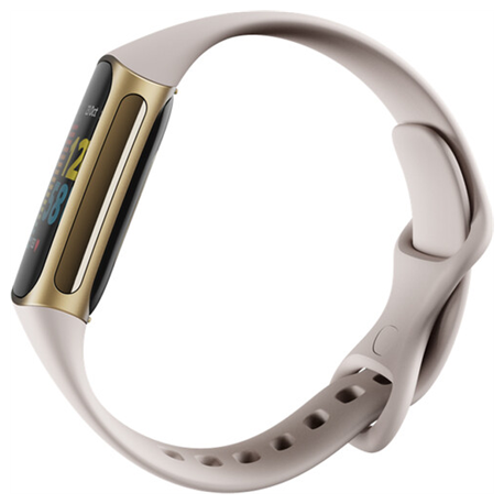 Fitbit Charge 5 Fitness Tracker - Lunar White/Soft Gold Stainless Steel 
