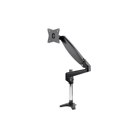 StarTech.com Desk Mount Monitor Arm for Single VESA Display up to 32" or 49" Ultrawide 8kg / 17.6lb, Full Motion Articulating & Height Adjustable w / Cable Management, C-Clamp, Grommet Mount - Single Monitor Arm (ARMPIVOTE2) - Mounting kit (arm assembly, VESA mount) - for Monitor (full-motion adjustable arm) - solid steel - screen size: 32"-49" - desk-mountable - 0