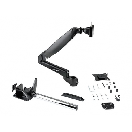 StarTech.com Desk Mount Monitor Arm for Single VESA Display up to 32" or 49" Ultrawide 8kg / 17.6lb, Full Motion Articulating & Height Adjustable w / Cable Management, C-Clamp, Grommet Mount - Single Monitor Arm (ARMPIVOTE2) - Mounting kit (arm assembly, VESA mount) - for Monitor (full-motion adjustable arm) - solid steel - screen size: 32"-49" - desk-mountable - 2