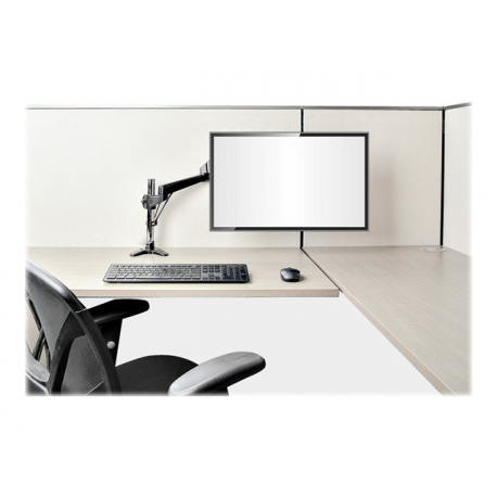 StarTech.com Desk Mount Monitor Arm for Single VESA Display up to 32" or 49" Ultrawide 8kg / 17.6lb, Full Motion Articulating & Height Adjustable w / Cable Management, C-Clamp, Grommet Mount - Single Monitor Arm (ARMPIVOTE2) - Mounting kit (arm assembly, VESA mount) - for Monitor (full-motion adjustable arm) - solid steel - screen size: 32"-49" - desk-mountable - 7