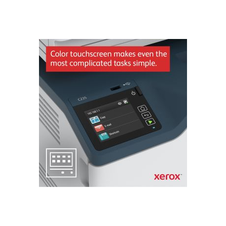 Xerox C235 A4 multifunction printer 22ppm. Duplex, network, wifi, USB, 2.4" colour touch screen, 250 sheet paper tray
