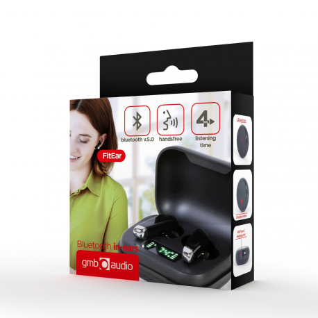Gembird Bluetooth TWS in-ears FitEar, black