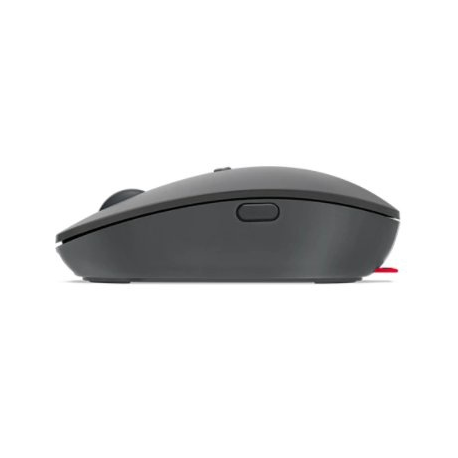 Lenovo Go Multi-device - Mouse - blue optical - 3 buttons - wireless - 2.4 GHz, Bluetooth 5.0 - USB-C wireless receiver - storm grey - for ThinkCentre M70q Gen 2; ThinkPad E14 Gen 4; E15 Gen 4; X1 Carbon Gen 10; ThinkStation P360 - 3