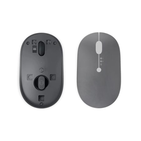 Lenovo Go Multi-device - Mouse - blue optical - 3 buttons - wireless - 2.4 GHz, Bluetooth 5.0 - USB-C wireless receiver - storm grey - for ThinkCentre M70q Gen 2; ThinkPad E14 Gen 4; E15 Gen 4; X1 Carbon Gen 10; ThinkStation P360 - 4