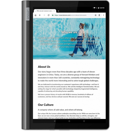 Lenovo Yoga Smart Tab ZA53 - Tablet - Android 9.0 (Pie) - 64 GB eMMC - 10.1" IPS (1920 x 1200) - microSD slot - 4G - LTE - iron grey - 3
