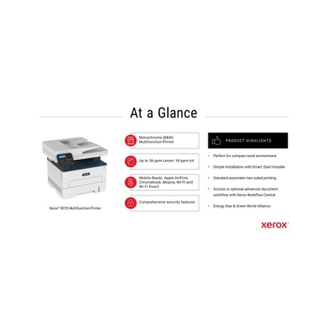 XEROX B225 MONO MULTIFUNCTION PRINTER