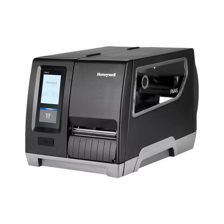 Honeywell PM45 - Label printer - thermal transfer - Roll (11.4 cm) - 203 dpi - up to 350 mm / sec - USB 2.0, serial, Gigabit LAN, USB 2.0 host - rewinder - 0