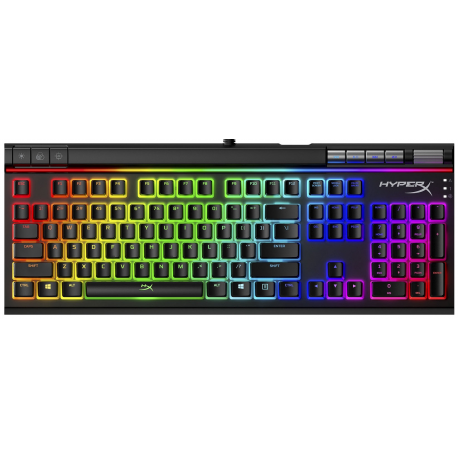 HyperX Alloy Elite 2 - Keyboard - backlit - USB 2.0 - QWERTY - US - key switch: HyperX Red - black - for Sony PlayStation 4, Sony PlayStation 4 Pro, Sony PlayStation 4 Slim, Sony PlayStation 5 - 0