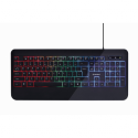 Gembird KB-UML-03 - Keyboard - backlit - USB - QWERTY - US - black - colour box