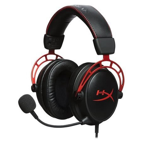 HyperX Cloud Alpha - Gaming - headset - full size - wired - 3.5 mm jack - black, red - 0