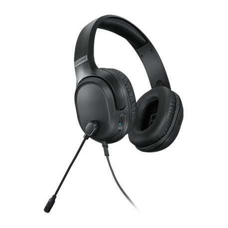 Lenovo H100 - Headset - on-ear - wired - 3.5 mm jack - black - for IdeaCentre 5 14; IdeaCentre AIO 3 24; 3 27; IdeaCentre Gaming 5 17; ThinkBook 14 G4+ IAP - 4
