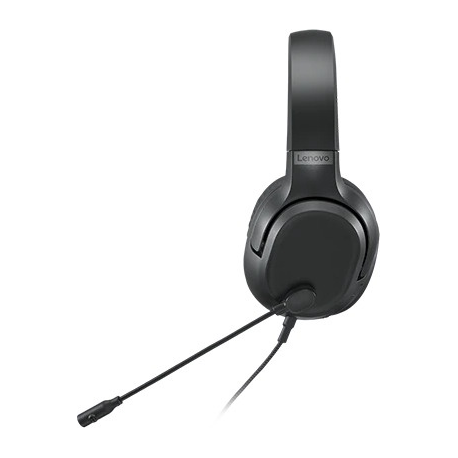 Lenovo H100 - Headset - on-ear - wired - 3.5 mm jack - black - for IdeaCentre 5 14; IdeaCentre AIO 3 24; 3 27; IdeaCentre Gaming 5 17; ThinkBook 14 G4+ IAP - 5
