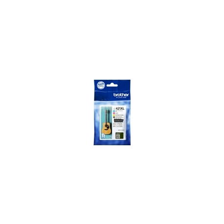 Brother LC421XL Value Pack - 4-pack - XL - black, yellow, cyan, magenta - original - ink cartridge - for Brother DCP-J1140DW, MFC-J1010DW, MFC-J1012DW - 0