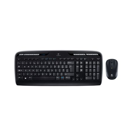 Logitech Wireless Combo MK330 - Keyboard and mouse set - wireless - 2.4 GHz - US International - black - 0