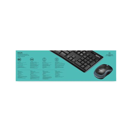 Logitech MK270 Wireless Combo - Keyboard and mouse set - wireless - 2.4 GHz - US International - 7
