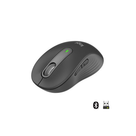 Logitech Signature M650 - Mouse - optical - 5 buttons - wireless - Bluetooth, 2.4 GHz - Logitech Logi Bolt USB receiver - graphite - 0