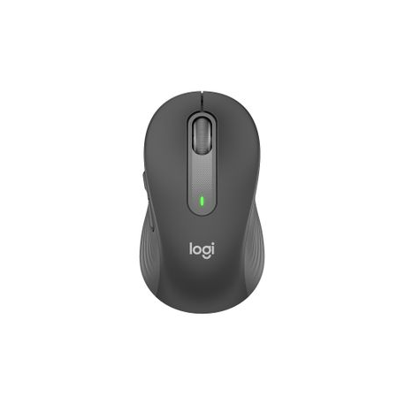 Logitech Signature M650 - Mouse - optical - 5 buttons - wireless - Bluetooth, 2.4 GHz - Logitech Logi Bolt USB receiver - graphite - 1