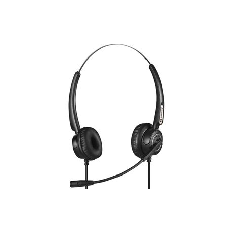 Sandberg USB+RJ9 / 11 Office Headset Pro Stereo - Headset - on-ear - wired - USB, RJ-11 - 0