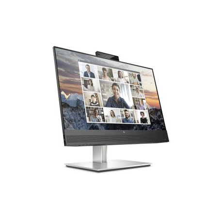 HP E24m G4 Conferencing Monitor - E-Series - LED monitor - 23.8" - 1920 x 1080 Full HD (1080p) @ 75 Hz - IPS - 300 cd / m² - 1000:1 - 5 ms - HDMI, DisplayPort, USB-C - speakers - silver (stand), black head - 1