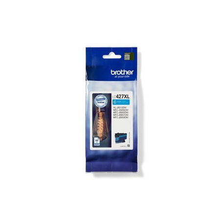 Brother LC427XLC - High capacity - cyan - original - ink cartridge - for Brother MFC-J4335, MFC-J4340, MFC-J4345, MFC-J4440, MFC-J4535, MFC-J4540 - 1