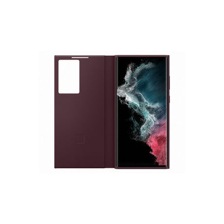 Samsung EF-ZS908 - Flip cover for mobile phone - burgundy - for Galaxy S22 Ultra - 3