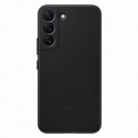 Samsung EF-VS901 - Back cover for mobile phone - genuine leather - black - for Galaxy S22