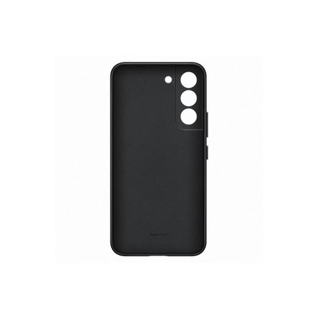 Samsung EF-VS901 - Back cover for mobile phone - genuine leather - black - for Galaxy S22 - 3
