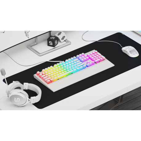 SILENTIUMPC Gear GK650K Omnis Kailh Brown RGB Onyx White Pudding Edition