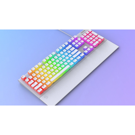 SILENTIUMPC Gear GK650K Omnis Kailh Brown RGB Onyx White Pudding Edition