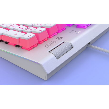 SILENTIUMPC Gear GK650K Omnis Kailh Brown RGB Onyx White Pudding Edition
