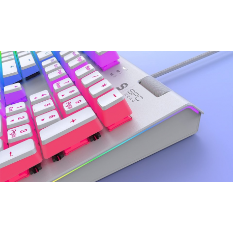 SILENTIUMPC Gear GK650K Omnis Kailh Brown RGB Onyx White Pudding Edition