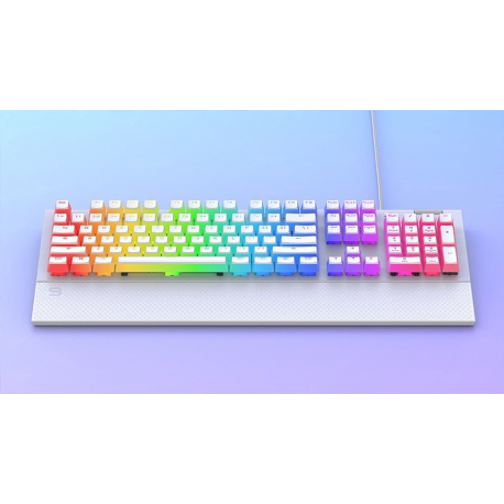 SILENTIUMPC Gear GK650K Omnis Kailh Brown RGB Onyx White Pudding Edition
