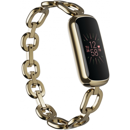 Fitbit Luxe Fitness tracker, Touchscreen, Heart rate monitor, Activity monitoring 24/7, Waterproof, Bluetooth, Soft Gold/Peony