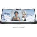 HP E34m G4 Conferencing Monitor - E-Series - LED monitor - curved - 34" - 3440 x 1440 WQHD @ 75 Hz - VA - 400 cd / m² - 3000:1 - 5 ms - HDMI, DisplayPort, USB-C - speakers - silver (stand), black head