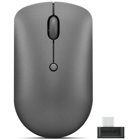 Lenovo 540 Wireless Compact - Mouse - compact - optical - 4 buttons - wireless - 2.4 GHz - USB-C wireless receiver - storm grey - CRU - for ThinkBook 15p G2 ITH; ThinkCentre M90; ThinkPad E14 Gen 3; V14 G2 IJL; V15 G2 IJL - 0